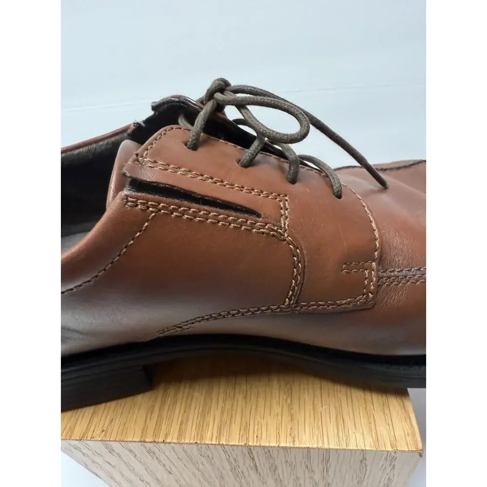 Bostonian Brown Leather Oxford Dress Shoes Flexible Lightweight Comfort Mens 12